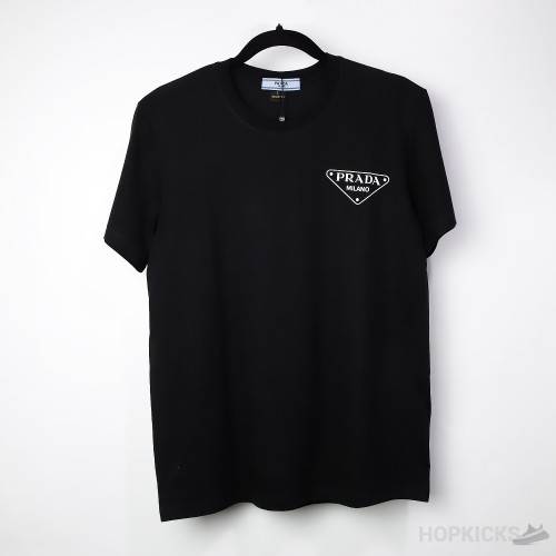 Pr*da Triangle Logo Black T-Shirt